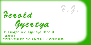 herold gyertya business card
